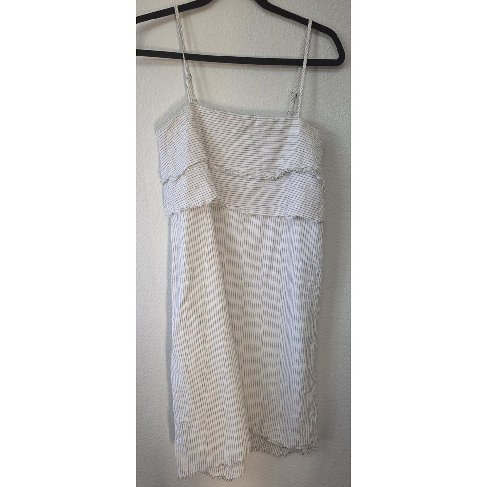 Zara Basic Sleeveless Mini Dress S White Black Striped Boho Sundress Gown